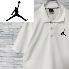 JORDAN ジョーダン NIKE 半袖 ポロシャツ 刺繍ロゴ ホワイト M