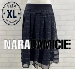 ★美品★ NARA CAMICIE XL 黒 フレアスカートのサムネイル