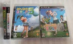 배송비 무료 ！２本セット！盤面 상태좋음 読込確認済●みんなのGOLF5 みんなのGOLF6