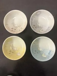 竹下夢二デザインお月見うさぎ4色セット 8個 2025年最新】夢二 食器 うさぎの人気アイテム - メルカリ