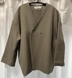 【美品】riziere/リジェール/ノーカラージャケットセットアップ/シャツ付き