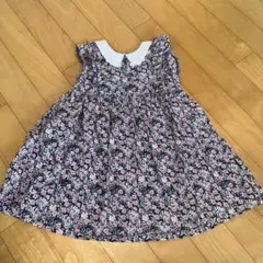 花柄 ノースリーブワンピース ウサギ