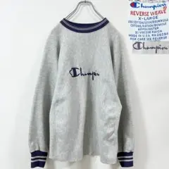 90s　刺繍タグ　USA製　チャンピオン　リバースウィーブ　ロゴ刺繍　スウェット