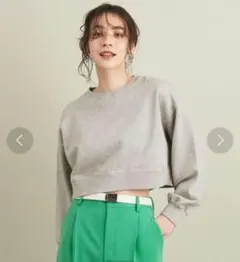 【美品】BEAUTY&YOUTH ショートワイド スウェットプルオーバー