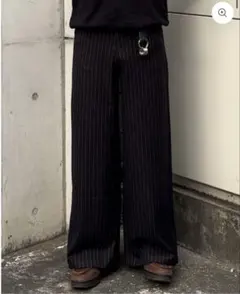 ストライプスラックス ワイド