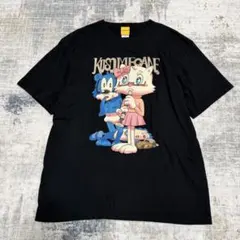 KUSOMEGANE キャラクタープリント Tシャツ ブラック XL