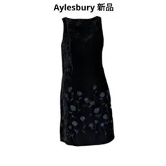 日本製アリスバーリー　べロアノースリーブワンピース　パーティー　結婚式に