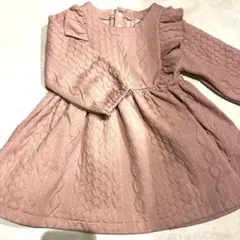 90？　ピンク　お姫様　プリンセスワンピース　厚手　あったかい　冬に