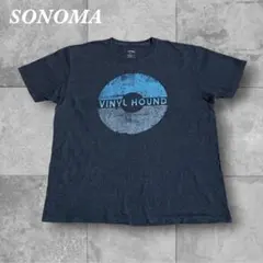 SONOMA レコード Tシャツ XL グレー 音楽モチーフ ハイチ製 古着のサムネイル