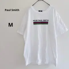 ポールスミス　ホワイト 半袖Tシャツ　カジュアル　シンプル　ロゴ　春夏 白