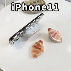 iPhone11 クロワッサン　ポップソケット　TikTokにて人気ケース