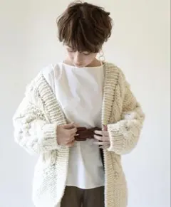 フ*ル様 トゥデイフル todayful ケーブルニット カーディガン 38 ア