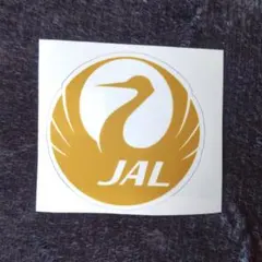 JAL ゴールド色 ロゴ ステッカーのサムネイル