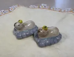 カピバラ 置物 2個セット ゆず湯
