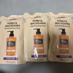 KUNDAL Honey & Macadamia ボディソープ 詰替 3個セットのサムネイル