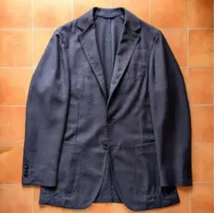 【美品】ベルベスト Belvest ネイビー ホップサックジャケット 44のサムネイル