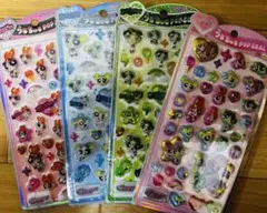 パワパフ ぷくぷく3Dシール 4枚セット 硬いシール