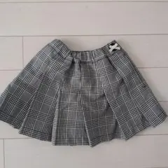 プティマイン　チェック柄プリーツスカート100㌢
