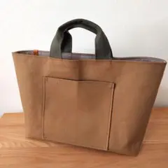 ハンドメイド、トートバック、シンプル、Big、ハンドルバイカラー