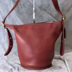 OLD COACH オールド コーチ スエード バケツ バッグ 赤 9010 - メルカリ