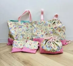 ハンドメイド　入園入学グッズ　メルヘン　ユニコーン スイーツ　ピンク　イエロー