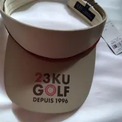 新品未使用タグ付き、23KU GOLF バイザー ベージュ Fサイズのサムネイル