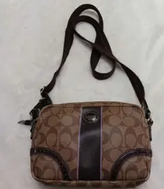 coach バッグ ミニショルダー サコッシュブラウン