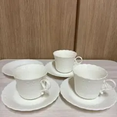 新品】ポーセラーツ 白磁 2個セット ホワイト 陶器カップとソーサー