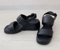 ☆CAMPER カンペール/サンダル KAAH レザー厚底 ブラック 22.5☆のサムネイル