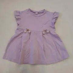 アプレレクール　ラベンダー フリル袖 ノースリーブ 110