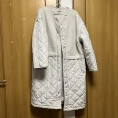 キルティングコート 白