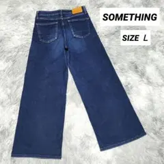 SOMETHING ハイウエスト　ワイドデニムパンツ　SIZE Lのサムネイル