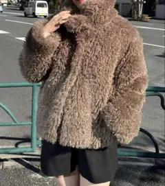 archives プードルファーショートコート モカ