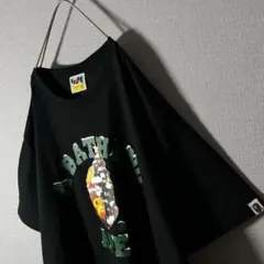 希少XL★ape アベイシングエイプ ビッグロゴTシャツ 大猿 アーチロゴ 黒