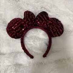 ミニーマウス風スパンコールカチューシャ
