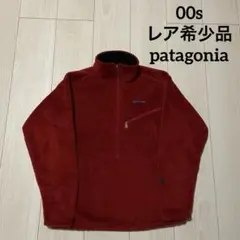 00s 希少品 パタゴニア ロゴ刺繍 レギュレーター R ハーフジップ フリース
