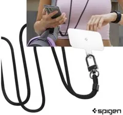 新品⭐️Spigen スマホショルダーストラップ ブラック 全機種対応 紛失防止
