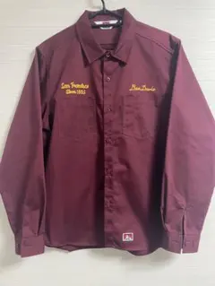 BEN DAVIS ワークシャツ　えんじ色