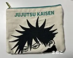 お*ん様 呪術廻戦 デニム刺繍ポーチ　伏黒恵