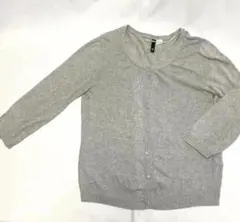 H&M DIVIDED カーディガン 七分袖 ライトグレー Lサイズのサムネイル