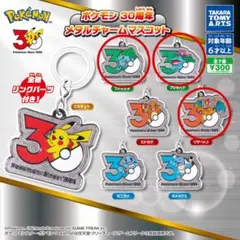 ポケモン 30周年 メタルチャームマスコット
