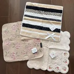 未使用　PRIVATE LABEL タオルハンカチ3枚　プライベートレーベルのサムネイル