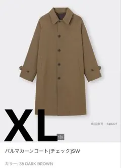 GU 美品 バルマカーンコート[チェック]SW XL