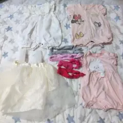 ミニーマウスロンパースセットとチュチュスカート