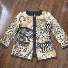 伊太利屋　動物柄ジップアップジャケット
