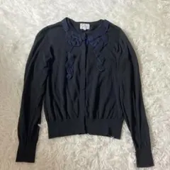 ランバンオンブルー　リボン　カーディガン