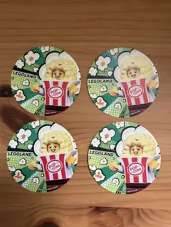 【レゴランド限定】　ポップコーンジュニアステッカー 4枚セットのサムネイル