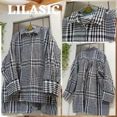 ✰LILASIC ギンガムチェック長袖シャツ