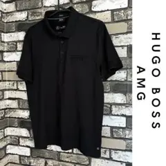 【極美品】HUGO BOSS 半袖ポロシャツ ベンツ AMG XL 黒　希少のサムネイル