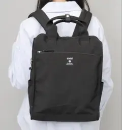 anello ブラック リュック・バックパック